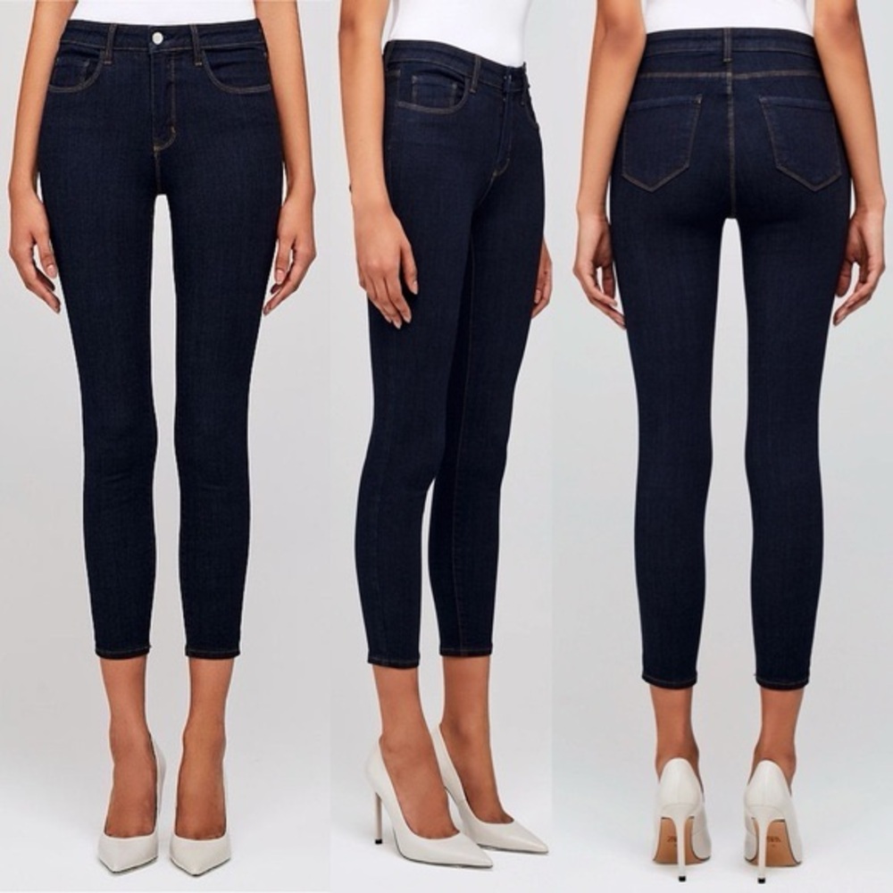 L’Agence Margot High Rise Dark Wash Skinny Jeans, 25